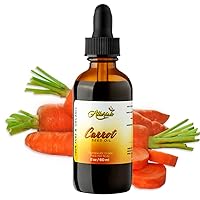 Carrot Seed Oil (2 Oz) – 100% Pure & Organic, Unrefined, Cold Pressed, All Natural, Daucus Carota- Essential Carrot Moisturizer for Skin, Face and Hair Growth - 2 Oz