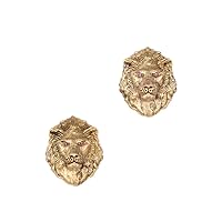 Cufflinks for Men-Fashion Men Vintage Shirt Cufflinks for Regular Wedding Business Accessories || Vintage Brass The Lion-King Cufflinks For Men