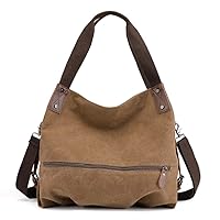 Womens Tote Handbag Satchel Hobo Shoulder Bag Casual Canvas Crossbody Bag Shopping Travel Purse