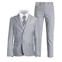 Boys Suit for Kids Tuxedo Suits for Wedding Formal Suit Set Toddler Boy Dress Outfit with Shirt and Tie