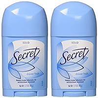 Secret Solid Antiperspirant and Deodorant Shower, Fresh Scent, 1.7 Ounce (Pack of 2)