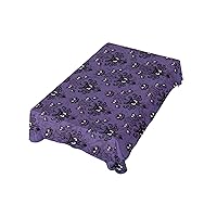 Halloween Tablecloth Rectangle 60 x 120 inch Table Cloth Grimace Haunted Mansion Pattern Polyester Farbic Waterproof Anti Wrinkle Resistant for Wedding,Party,Dining Room Table