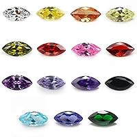 Size 4x8mm-7x14mm 5A Marquise Cut Loose Cubic Zirconia Stones Mix 15 Colors CZ Stone Synthetic Gemstone for Jewelry Making