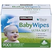 4 Wholesale Lots Kirkland Signature Baby Wipes Ultra Soft, 3600 Wipes Total