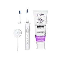 SprinJene Natural Sonic Electric Toothbrush & Natural Fluoride Free Toothpaste for Sensitivity Relief of Teeth and Gums, Fresh Breath, and Helps Dry Mouth - Vegan, Dye-Free, and SLS Free Toothpaste 5