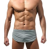 Men's Boxer Brief Underwear Sexy Boxers Shorts Casual Pajamas Underpants Breathable Loose Fit Split Athletic Shorts
