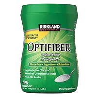 Kirkland Signature OPTIFIBER, Powder, Sugar Free Favor Free Gluten Free Non Thickening, NET WT. 760g/26.8 oz (1.6 lbs) (190 Servings)