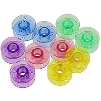 Cutex 10 Pk. Class 15 (A Size) Plastic Bobbins for Many Home Sewing Machines (Multicolor)