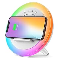 Bluetooth Speaker with Lights, Wireless Charging Speaker, Best Birthday Gift Ideas Teenage,Applicable for Bedroom/Teen Girl Gifts/Please use The Original Adapter(5W Wireless Charging)