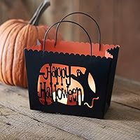 Colonial Tin Works Happy Halloween Candy Bag Luminary, 11.50-inch Height