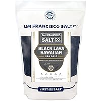 Black Lava Hawaiian Sea Salt - 2 lb. Bag Fine Grain by San Francisco Salt Company
