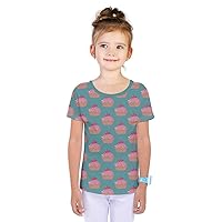 PattyCandy Girls Yummy Sweet Lollipop Candy Donuts Kids Tee T Shirt, Size:2-18
