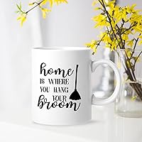 Home Is Where You Your Boom Novelty Coffee Mug Ceramic For Kitchen Coffee Bar Office School Microwave Safe For Coffee Tea Hot Chocolate Milk Wine Mother's Day Gifts For Women Men 11Oz White