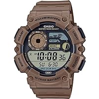 Casio Men Watch Multifunctional Digital Easy-Read Design. D294, Brown, Strap