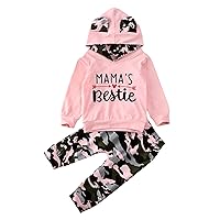 Baby Girls Floral Hoodie+ Floral Pant Set Leggings 2 Piece Outfits 6M-3Y