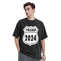I'll Be Back Trump 2024 Man Short Sleeve T-Shirts Cotton T