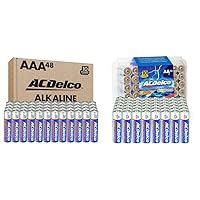 ACDelco 48-Count AAA and AA Batteries | Maximum Power Super Alkaline Battery | 10-Year Shelf Life