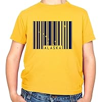 Alaska Barcode Style Flag - Childrens/Kids Crewneck T-Shirt