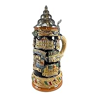 Italy Italia Panorama Relief LE German Stoneware Beer Stein .75 L Made Germany
