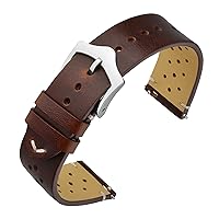 ANNEFIT Vintage Leather Watch Strap, Quick Release Watch Bands for Men and Women, Choice of Width 18mm 19mm 20mm 22mm