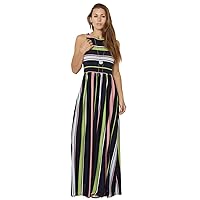 Eloges Women's Multi Stripe Sleeveless Maxi Dress | S-3X Plus