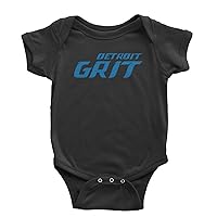 Expression Tees Grit Detroit Football Hard Knocks Infant One-Piece Bodysuit and Toddler T-shirt