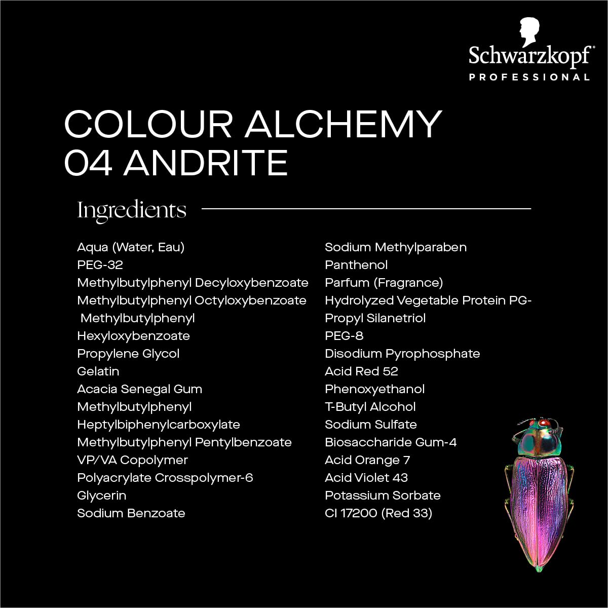 THEUNSEEN COLOUR ALCHEMY – Holographic Temporary Hair Color Gel Cream – Heat Activated Hair Dye for Iridescent Effects – Heat-Reactive Technology, 04 Andrite
