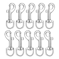 Swivel Snap Hooks, Lucky Goddness 50pcs Wholesale Metal Heavy Duty Eye Clasp Multipurpose- Best for Spring Pet Buckle, Key Chain for Linking Dog Leash Collar, DIY Project