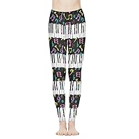 POLERO Sunflower Printed Yoga Pants for Women Soft Stretch Legging Pants Baby Sloth Gifts Leggings Regular/High Yoga Waist