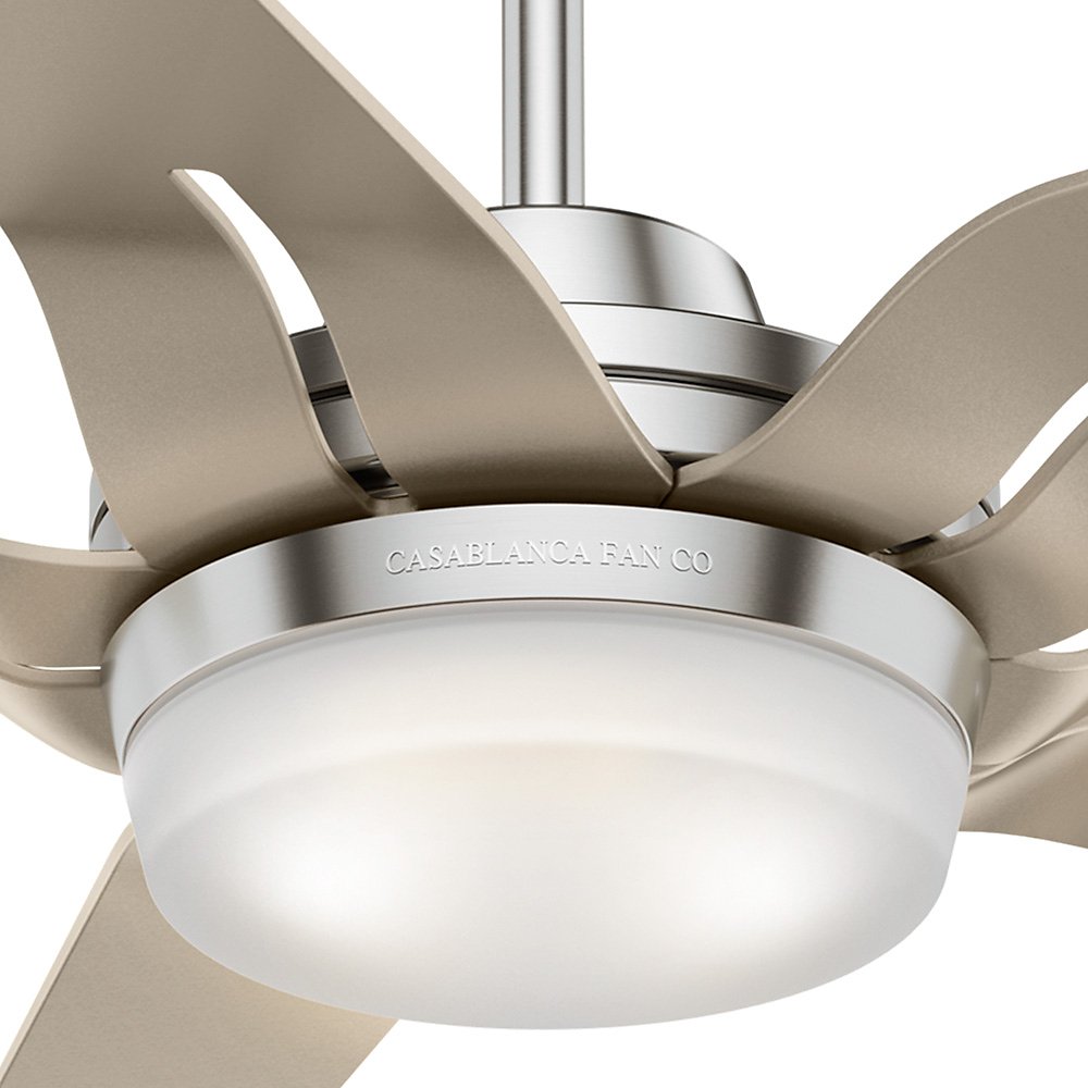 Hunter Fan Company Casablanca Fan Company, 59197, 56 inch Correne Brushed Nickel Ceiling Fan with LED Light Kit and Handheld Remote