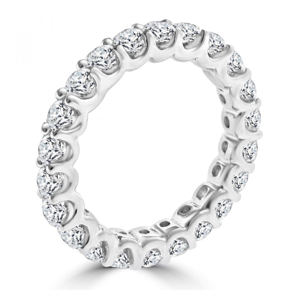 Madina Jewelry 2.21 ct Ladies Round Cut Diamond Eternity Wedding Band (Color G Clarity SI-1) in Platinum