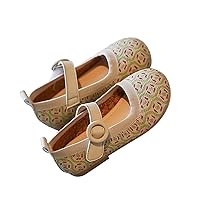 Kids Flip Flop Sandals Kids Girls Casual Shoes Spring/Summer Short Heel Ethnic Printing Rubber Sole Baby Sandals