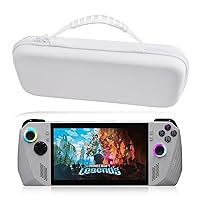 Portable Carrying Case for ASUS Rog Ally 2023 Release Hard EVA Shell Travel Daily Handheld Game Console Protective Storage Bag with Durable,Shockproof, Waterproof,Anti-Collision,Anti-Acratch (White)