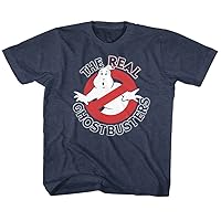 The Real Ghostbusters Kids T-Shirt No Ghost Logo Navy Heather Tee