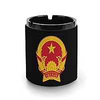 Coat Arms of Vietnam Funny Ashtrays for Cigarettes Custom Smoking Ash Tray Decor for Tabletop Indoor Or Outdoor