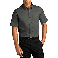 Short Sleeve Mens Dress Shirts for Men Twill Men's Dress Shirts Mens Button up Shirts Short Sleeve