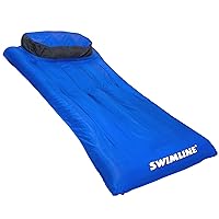 SWIMLINE ORIGINAL Fabric Covered Pool Float Mattress Lounger Raft For Adults & Kids I Comfortable Head Rest & Quick-Dry Cover For Adult Or Kid Floating & Lounging Dogs 9057