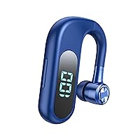 V13 Wireless Digital Display Bluetooth Headset 5.2 Business Driving Noise Reduction Large Power Sports Universal Painless wear (Blue)