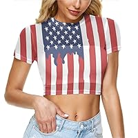 Womens Patriotic Shirts Plus Size Tops for Women Summer T Shirts Shirts for Women Trendy Summer Women's Tshirts Loose Fit