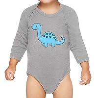 Cute Dinosaur Baby Long Sleeve Onesie - Cute Dino Themed Boy Present - Dinosaur Print Apparel