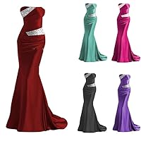1pcs Sweetheart Neck with Sequin Pleated Mermaid Long Evening/wedding Dress