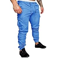 Men Casual Work Pants Solid 2024 Trendy Stretch Elastic Waist Trousers Outdoor Plus Size Pants