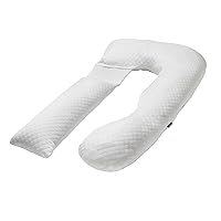 Dr. Talbot's Mom's Pregnancy Pillow, U-Shaped Comfort, Supports Baby Bump, Detachable Arm for Full Body Support, Cooling Technology & Breathable Fabric for Restful Nights