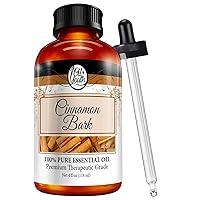 Oil of Youth Cinnamon Bark Essential Oil - Therapeutic Grade for Aromatherapy, Diffuser, Relaxation, Massage - Dropper - 4 fl oz