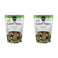 Modern Mill Omega Mixed Salad Topper By Gourmet Nut - Dried Cranberries, Figs, Roasted Sliced Almonds, Walnuts, Cherries & Pumpkin Seeds - Gluten Free, Kosher, Vegan Snack Mix - 12 oz Resealable Bag