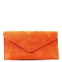 Womens Ladies Real Suede Leather Envelope Clutch Evening Shoulder Chain Bag