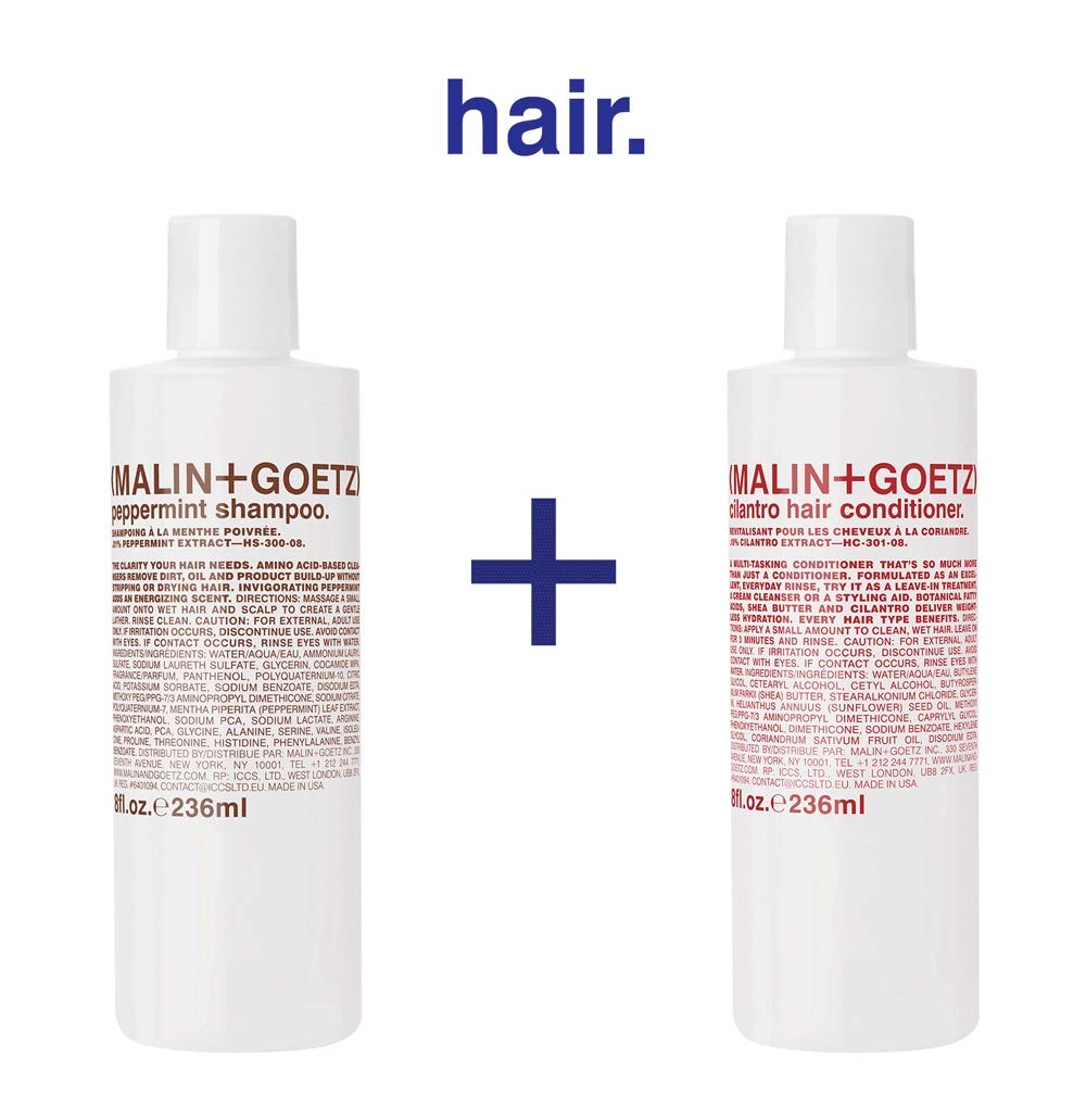Malin + Goetz Cilantro Conditioner — Residue-Free, Lightweight Scalp Treatment. Conditions, Detangles, Balances pH, Intensely Hydrates. Tames Frizz for all Hair Types. Unisex Vegan and Cruelty-Free
