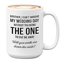 Proposal Coffee Mug 11oz Black - Dad Walk Me Down the Aisle - Dad Romantic Marriage Relationship Fiancee Engagement Wedding Day Step Dad Future Husband Wife