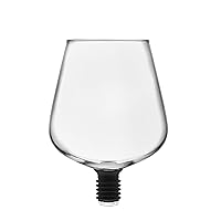 Godinger ChugMate Wine Glass Topper, Goblet to Drink Straight from The Bottle, The Original, 1 Count (Pack of 1), Clear