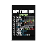 Art Prints Day Trading Stock Market Minimalist Poster Pictures for Bedroom Wall Decor Poster Decorative Painting Canvas Wall Art Living Room Posters Bedroom Painting 20x30inch(50x75cm)